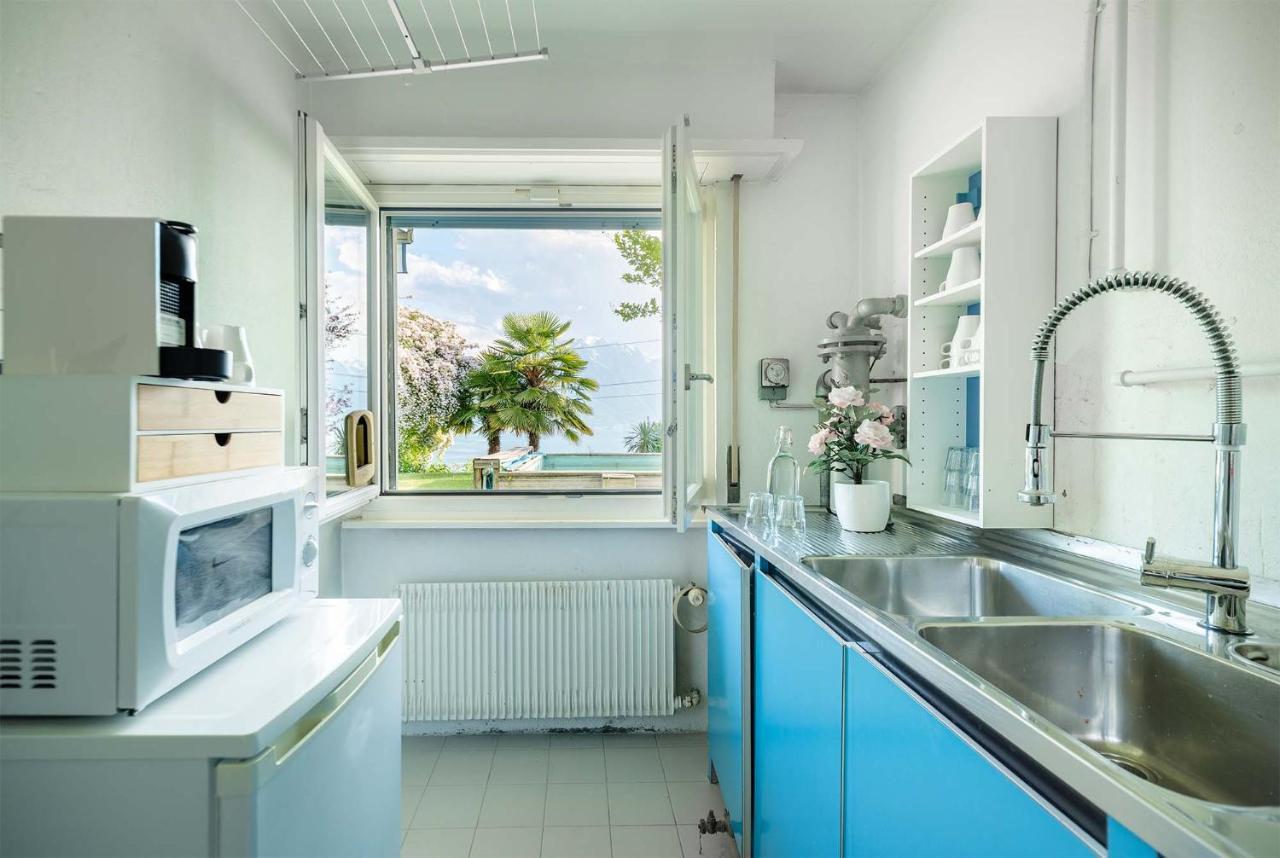 Ground Floor Rooms With Stunning Lake View & Garden Access Montrö Dış mekan fotoğraf